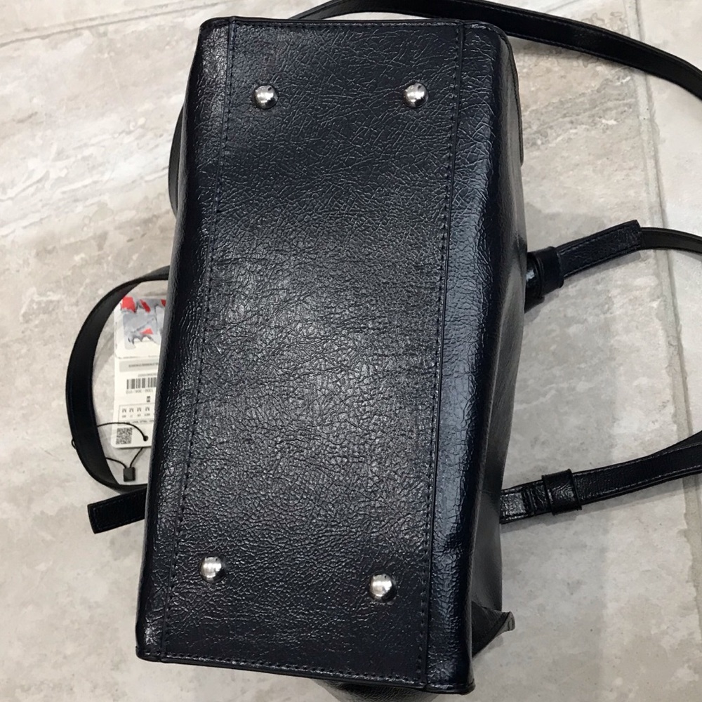 NWT Zara navy blue medium handbag - Picture 4 of 8